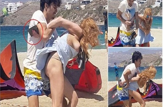 Lindsay Lohan in fight with partner Egor Tarabasov on Mykonos (pics and video)
