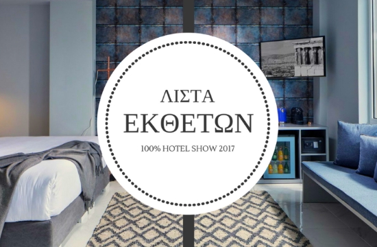 H τελική λίστα εκθετών του 100% Hotel Show 2017