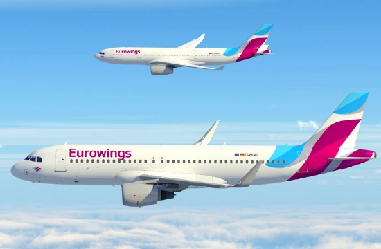 Eurowings: Νέες συνδέσεις με Ρόδο, Σαντορίνη και Σκιάθο το 2017