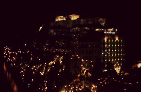 City of Athens' New Year party for 2019 at central Thissio area