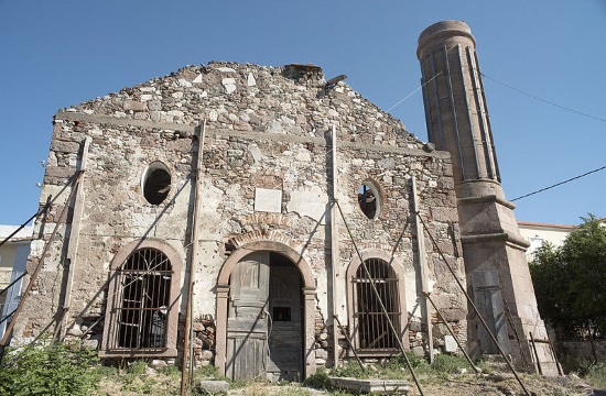 Oldest Muslim temple on Lesvos island undergoing restoration