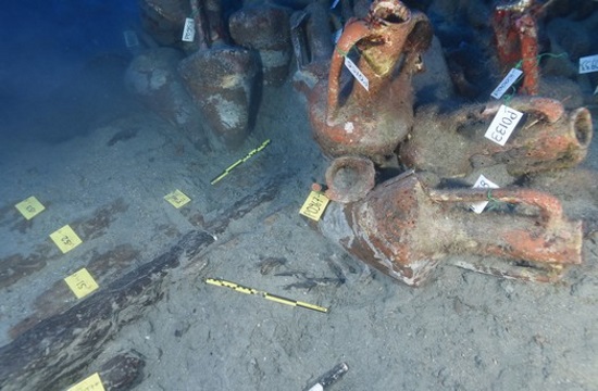 A total of seventy (70) partly or fully preserved Chian amphorae were recovered Photo Source: Cyprus Department of Antiquities