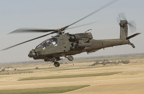 Dramatic footage of Greek AH-64D Apache crashing into the sea