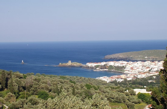 Firefighting forces reinforced on the Greek island of Andros to battle blaze