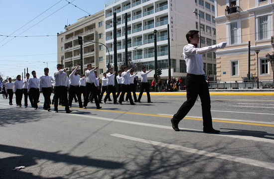 Annual student parade on national holiday of October 28 concluded in central Athens
