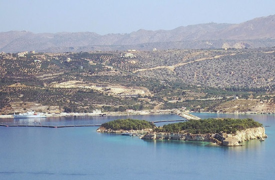 USS George H.W. Bush at Souda port on Greek island of Crete