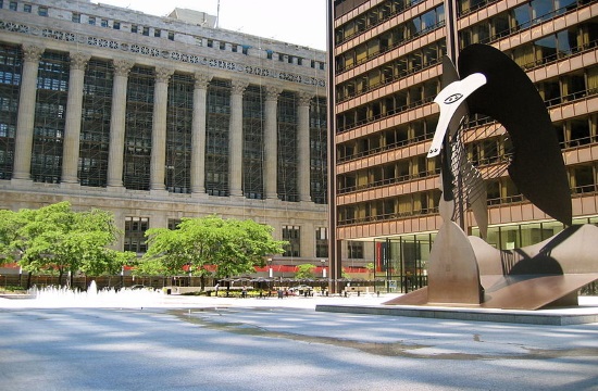Annual raising of the Greek flag event at Chicago's Daley Plaza (video)
