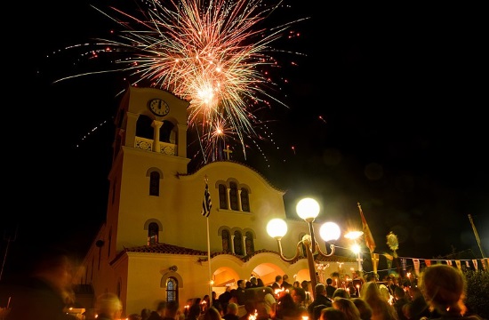 Magical Christ's Resurrection celebration in Athens during Easter