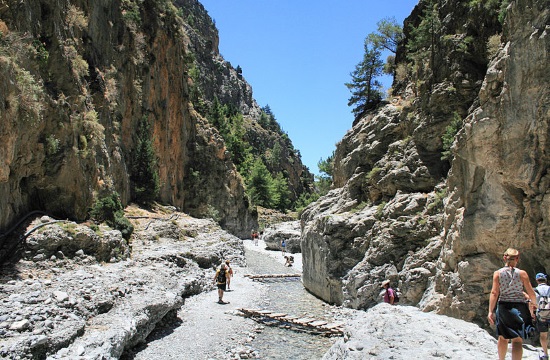 Large fish-shaped fossil discovered at Samaria Gorge on Crete island in Greece