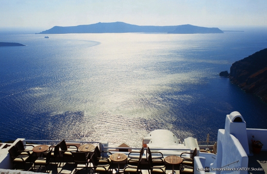Summer still at its peak on Greek island of Santorini