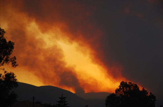 Forest fire breaks out overnight in mountainous area of Zakynthos