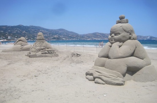 4th Sand Sculpture Festival takes place on Greek island of Crete