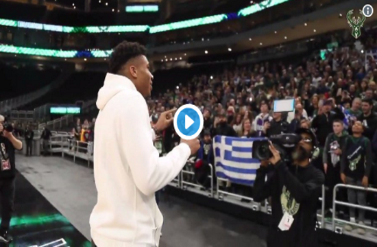Giannis Antetokounmpo sings National Anthem with Greek-Americans (video)