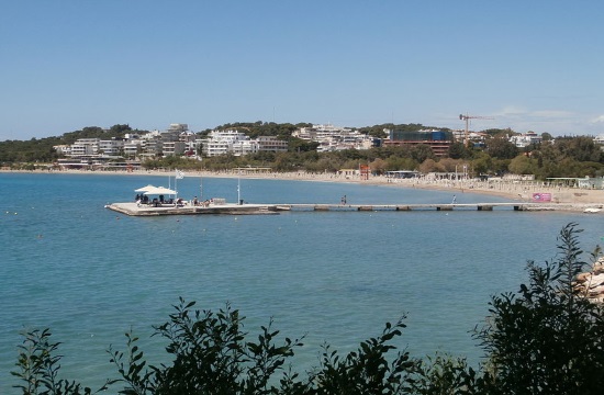 Original winter swimming race across Vouliagmeni Bay in Athens on December 2