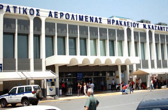 Foreign arrivals up by 12% in Heraklion airport during 2016