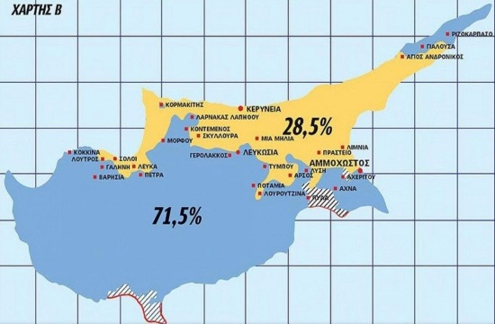 Cypriot newspaper presents new map of Cyprus after Greek-Turkish talks