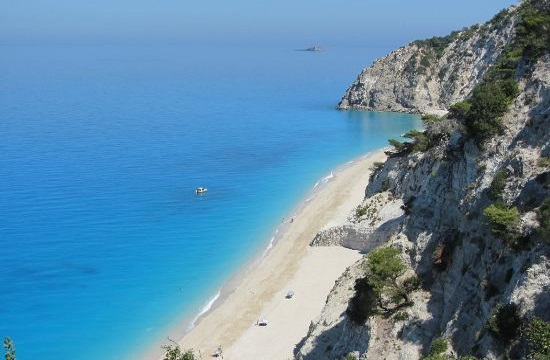 Travel+Leisure: Egremni beach in Lefkada bluest in the world