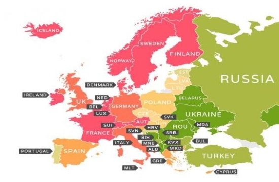 Tornos News | Map: The most expensive countries in the world to live in