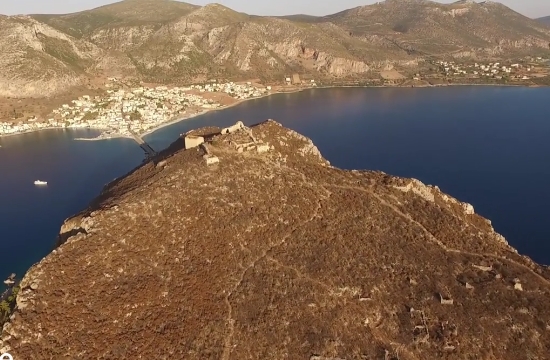The historical Monemvasia Castle from above