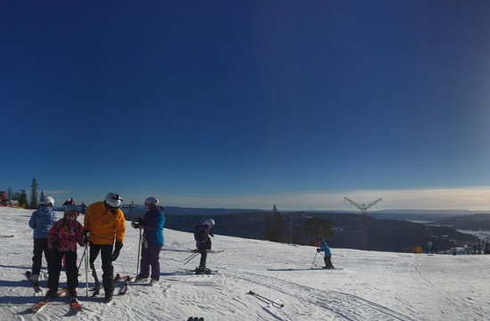 Ski resort on Mt. Pelion of central Greece in full operation