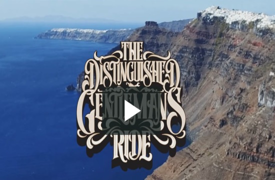 Distinguished Gentleman's Ride 2018 held on Greek island of Santorini