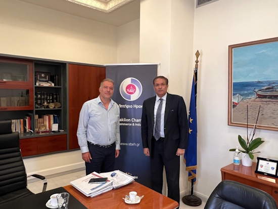 The Ambassador of Pakistan to the Heraklion Chamber - interest in Cretan products