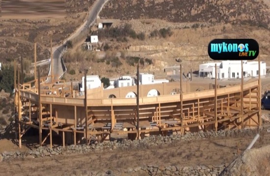 Roman arena erected in Mykonos island for British movie (video)