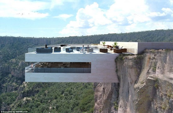Restaurant hanging off a cliff promises stomach-churning experience