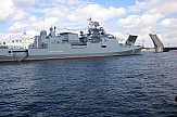 Impressive Russian frigate docks at Greek island of Poros (video)