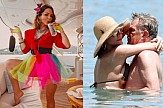 Katharine McPhee parties in Mykonos with fiancé David Foster ahead of wedding