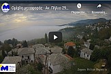 Wonderful mist moves over Pelion mountain in Central Greece (time-lapse)