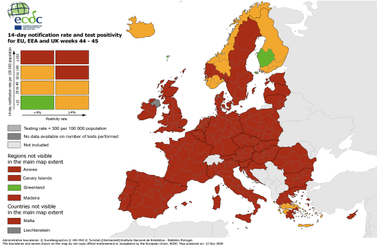 Ευρωπαϊκό Κέντρο Πρόληψης και Ελέγχου Νόσων: Εντείνεται η υγειονομική επιδείνωση των ευρωπαϊκών χωρών