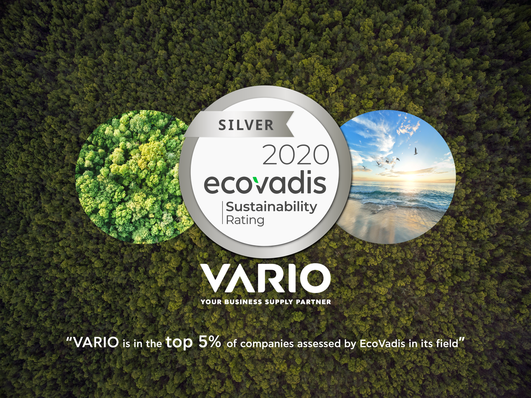 Η VARIO διακρίθηκε με Silver Award από την EcoVadis για τις κοινωνικές πρακτικές της σχετικά με θέματα αειφορίας και βιώσιμης ανάπτυξης.