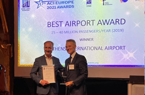 Καλύτερο αεροδρόμιο στην Ευρώπη για το 2021 το "Ελ. Βενιζέλος" στην κατηγορία του