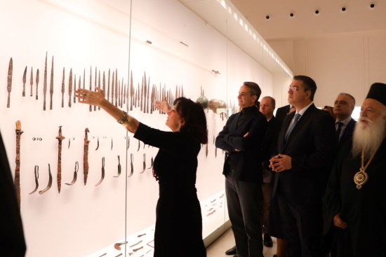 Ο κ.Μητσοτάκης στα εγκαίνια του νέου Μουσείου Αιγών στη Βεργίνα