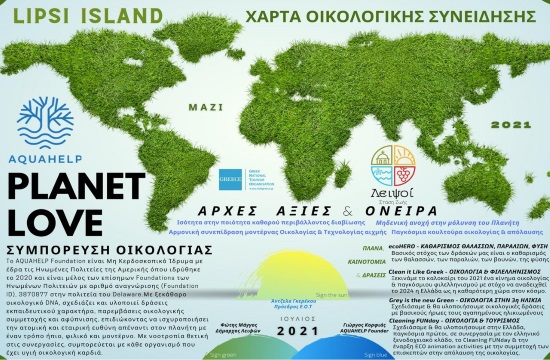 Υποστήριξη του ΕΟΤ στην οικολογική δράση «Clean it like Greek» του Aquahelp Foundation