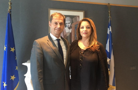 Συνάντηση Χ. Θεοχάρη με την πρόεδρο του ΕΟΤ Α. Γκερέκου