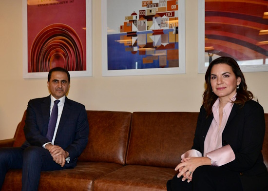 Συνάντηση Όλγας Κεφαλογιάννη με τον πρέσβη του Κατάρ