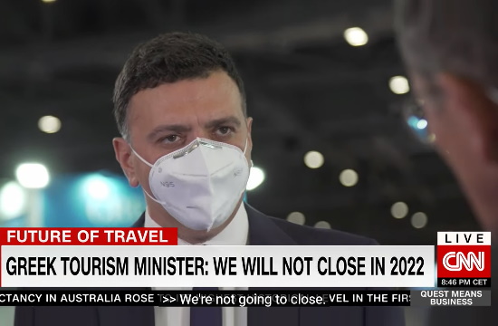 Β. Κικίλιας στο CNN: Το 2022 θα είναι μια πολύ καλή χρονιά για τον ελληνικό τουρισμό