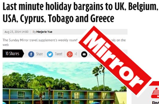 Sunday Mirror: H Κρήτη και τα κατεχόμενα της Κύπρου στις «ευκαιρίες» διακοπών τελευταίας στιγμής
