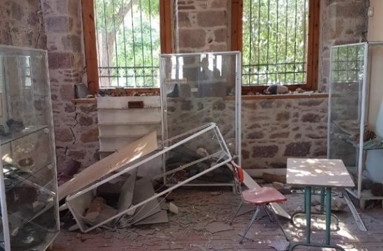 Σημαντικές ζημιές στο Μουσείο Φυσικής Ιστορίας του ΕΚΠΑ στη Λέσβο