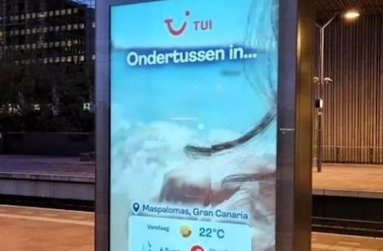 Πρωτοποριακή καμπάνια της TUI σε Δανία & Βέλγιο – Θα μεταδίδει ζωντανά εικόνες από ηλιόλουστους προορισμούς