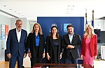 Από τη συνάντηση ΣΕΤΕ - Πρωθυπουργού: Από αριστερά οι κύριοι Β.Κικίλιας, Ι.Ρέτσος, Κ.Μητσοτάκης και Ι.Παράσχης.